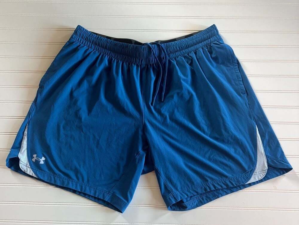 Under Armour UA Vanish Woven Lightweight Shorts Men's Sz 2XL XXL Blue Gym